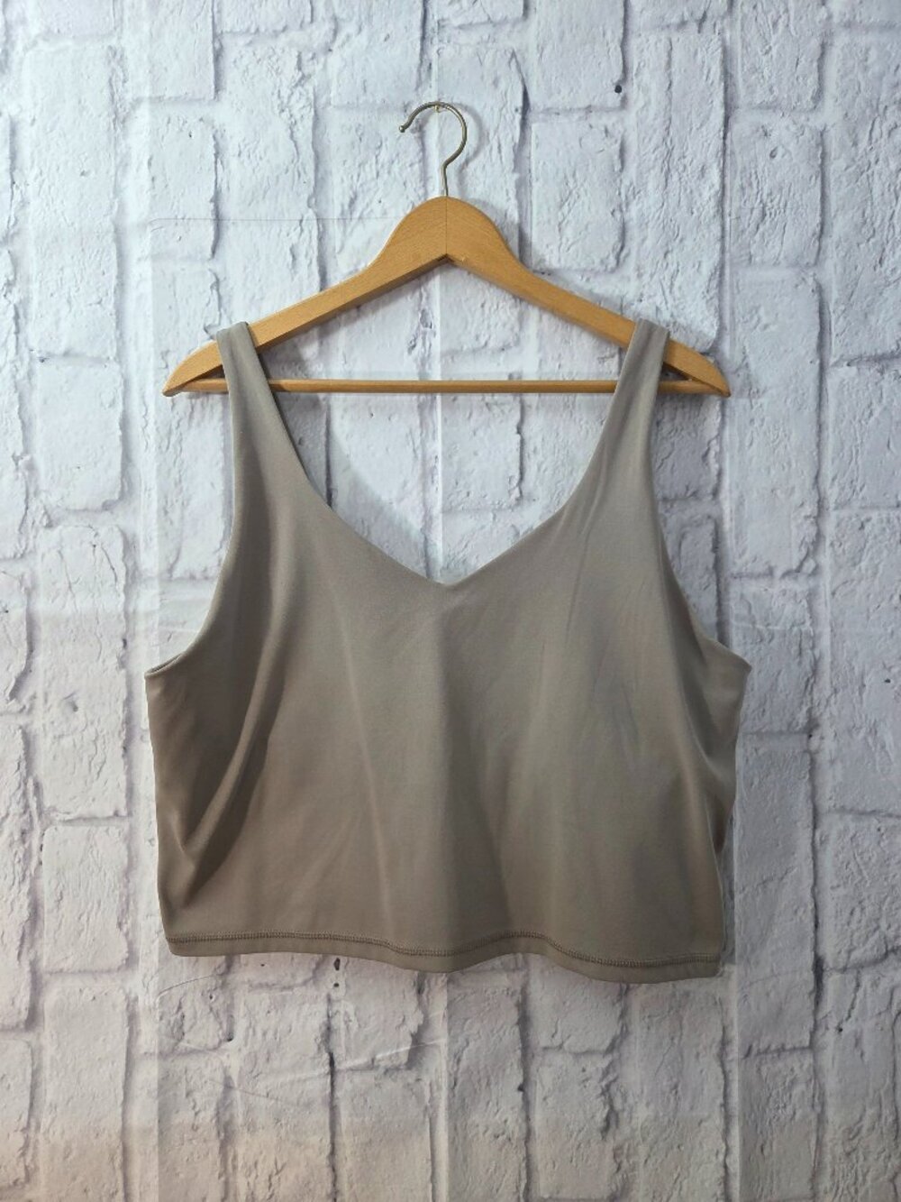 Avia XXL (20) Beige Taupe Lightly Padded V Neck Yoga Workout Bra